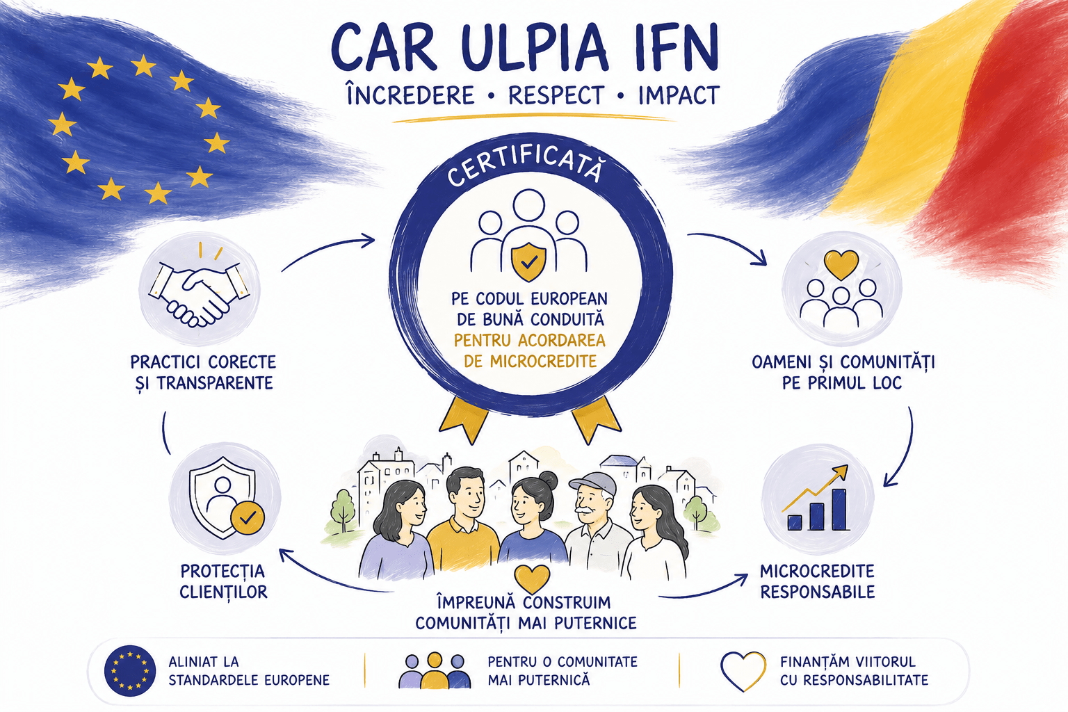 Read more about the article Ce înseamnă pentru tine, ca membru, faptul că CAR Ulpia respectă Codul European de Bună Conduită în Microfinanțare